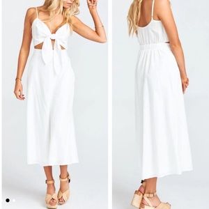 Show Me Your Mumu Moby Tie Maxi Dress White Small